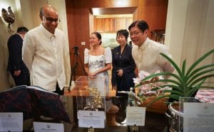 President Ferdinand Marcos Jr and First Lady Louise Araneta Marcos on President of Singapore Tharman ShanmugaratnamTharman Shanmugaratnamstate visit to Philippines.