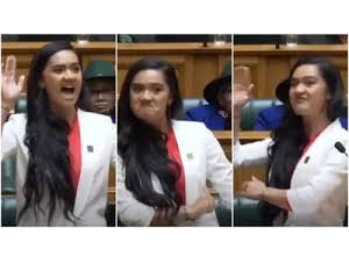 New Zealand Maori MP performing HAKA
