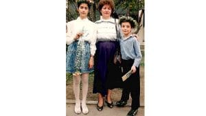 Romania George-Nicolae Simion wth her mother and sister