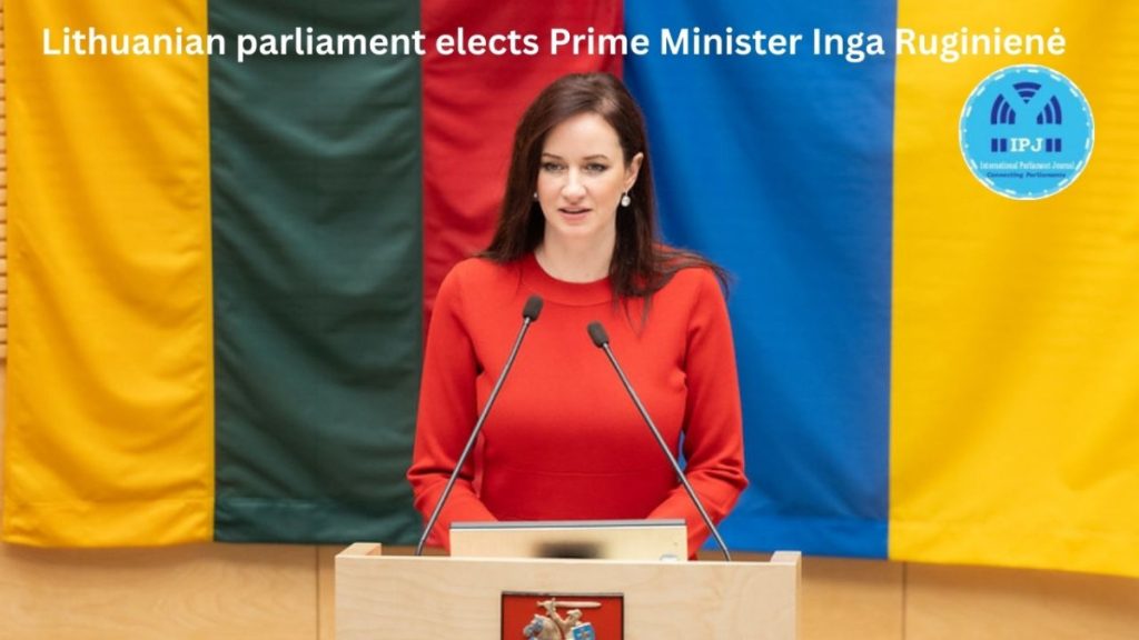 Lithuanian parliament Prime Minister Inga Ruginienė